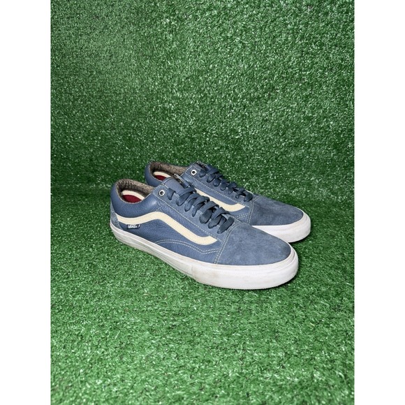 Vans Old Skool Pro Mens Size 9.5 Blue White Skate Shoes Casual Walking Sneakers main image 5